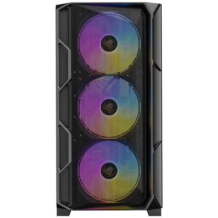 Antec AX1000 ARGB Mid-Tower Gaming PC Case, Full Mesh Front, Tempered Glass, Steel/Plastic, 4 x 120mm ARGB Fans, E-ATX, ATX/Micro-ATX/ITX Compatible-Cases-Gigante Computers
