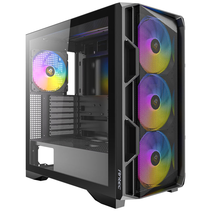 Antec AX1000 ARGB Mid-Tower Gaming PC Case, Full Mesh Front, Tempered Glass, Steel/Plastic, 4 x 120mm ARGB Fans, E-ATX, ATX/Micro-ATX/ITX Compatible-Cases-Gigante Computers