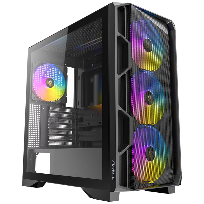 Antec AX1000 ARGB Mid-Tower Gaming PC Case, Full Mesh Front, Tempered Glass, Steel/Plastic, 4 x 120mm ARGB Fans, E-ATX, ATX/Micro-ATX/ITX Compatible-Cases-Gigante Computers
