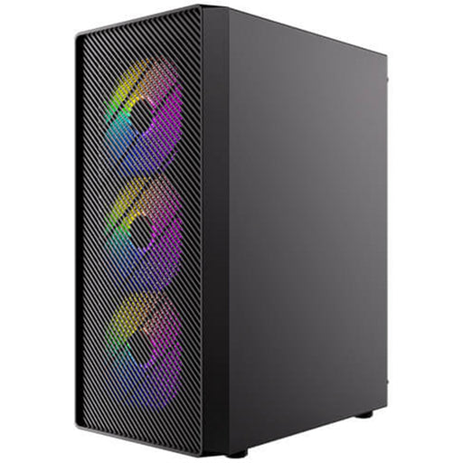 Antec AX26 RGB Elite Mid-Tower Gaming PC Case – Pre-Installed 4 x 120?mm RGB Fans, Tempered Glass Side Panel, High-Airflow Mesh Front – ATX/Micro-ATX/ITX-Cases-Gigante Computers