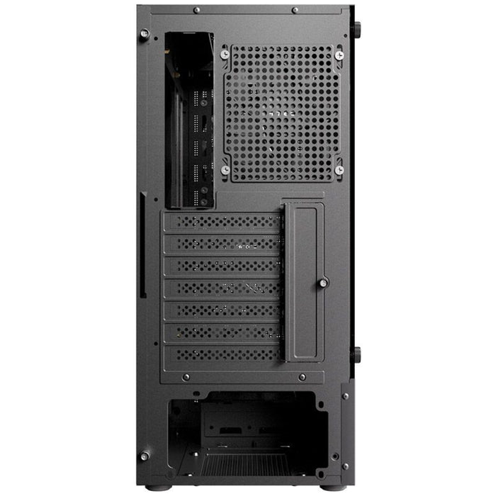 Antec AX27 RGB Elite Mid-Tower Gaming PC Case with Tempered Glass, Full Mesh Front Panel, 4 Pre-installed 120mm Fixed-RGB Fans, ATX/Micro-ATX/ITX Compatible, Black-Cases-Gigante Computers