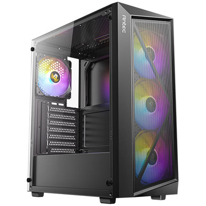 Antec AX67 ARGB Mid-Tower Gaming PC Case, Full Mesh Front, Tempered Glass, 4 x 120mm ARGB Fans, ATX/Micro-ATX/ITX Compatible-Cases-Gigante Computers