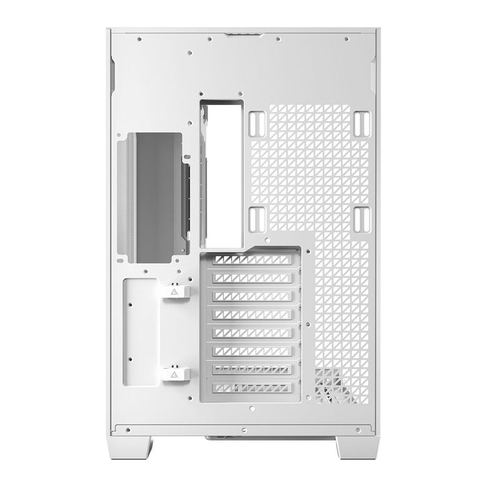 Antec C8 Gaming Case w/ Glass Side & Front, E-ATX, Dual Chamber, Mesh Panels, USB-C, White-Cases-Gigante Computers