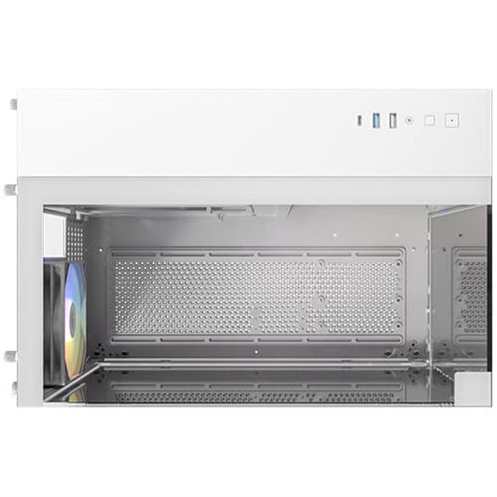Antec CX600M Trio ARGB Mini Tower Gaming Case, White, Tempered Glass Panels, Dual Chamber Design, Vertical Cooling, Pre-Installed ARGB Fans, Water Cooling Support-Cases-Gigante Computers