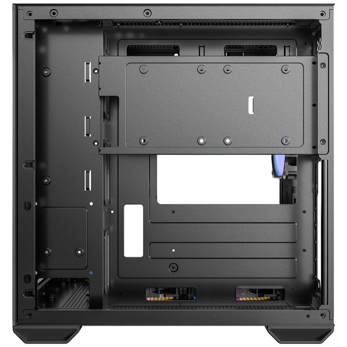 Antec CX60M ARGB Mini Tower Micro ATX Gaming Case, Black, Tempered Glass Panels, Dual Chamber Design, Vertical Cooling, Pre-Installed ARGB Fans, Water Cooling Support,-Cases-Gigante Computers