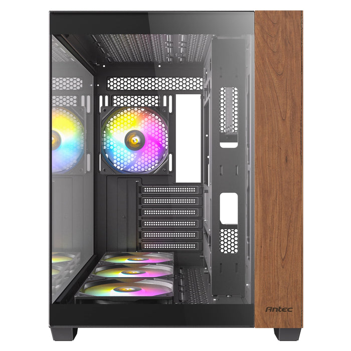 Antec CX800 Wood ARGB Mid-Tower PC Case - 270' Panoramic View, Tempered Glass, 9 Fan Positions, USB Type-C-Cases-Gigante Computers