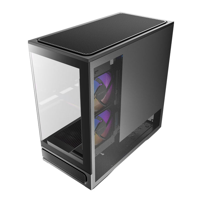 Antec Constellation C2M ARGB Micro-ATX PC Case, 270' Panoramic Tempered Glass, 240mm and 120mm ARGB PWM Fans, USB-C, 360mm Radiator Support, Black-Cases-Gigante Computers