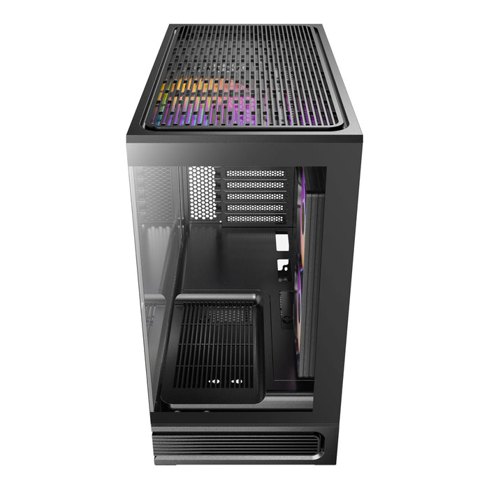 Antec Constellation C2M ARGB Micro-ATX PC Case, 270' Panoramic Tempered Glass, 240mm and 120mm ARGB PWM Fans, USB-C, 360mm Radiator Support, Black-Cases-Gigante Computers