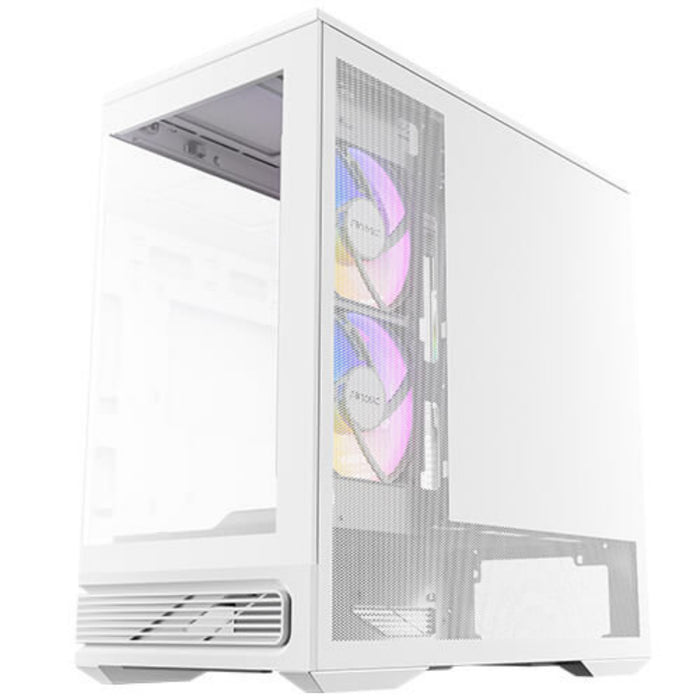 Antec Constellation C2M ARGB Micro-ATX PC Case, 270' Panoramic Tempered Glass, 240mm and 120mm ARGB PWM Fans, USB-C, 360mm Radiator Support, White-Cases-Gigante Computers