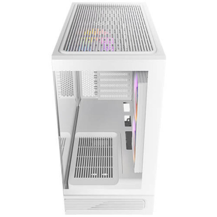 Antec Constellation C2M ARGB Micro-ATX PC Case, 270' Panoramic Tempered Glass, 240mm and 120mm ARGB PWM Fans, USB-C, 360mm Radiator Support, White-Cases-Gigante Computers