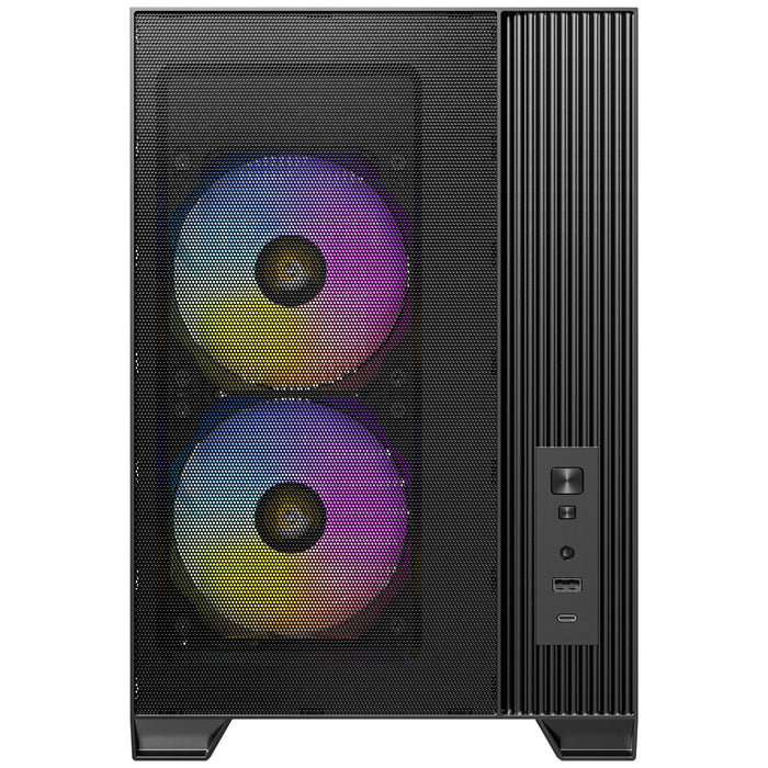 Antec FLUX M Mini Tower PC Case - Tempered Glass, Steel/Plastic, 6 PWM Fans, USB-C, Mirco-ATX/ITX Compatibility-Cases-Gigante Computers