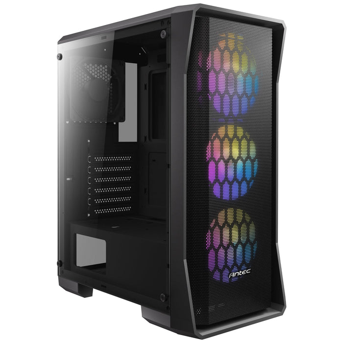 Antec NX360 Gaming Case w/ Glass Window, ATX, 4 Fans (3 Front ARGB), LED Control Button, Mesh Front-Cases-Gigante Computers