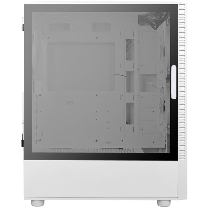 Antec NX410 Mid Tower 1 x USB 3.0 / 2 x USB 2.0 Tempered Glass Side Window Panel White Case with Addressable RGB LED Fans-Cases-Gigante Computers