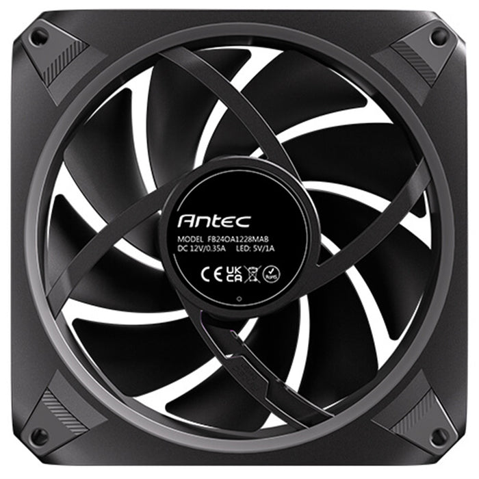 Antec Orbit 120 ARGB 120 mm PWM Fan Triple Pack (MPN: 0-761345-40059-6) - 120 mm x 28 mm, Fluid Dynamic Bearing, 200–2000 RPM, 66.72 CFM, aRGB Lighting, Anti-Vibration Pads-Fans-Gigante Computers