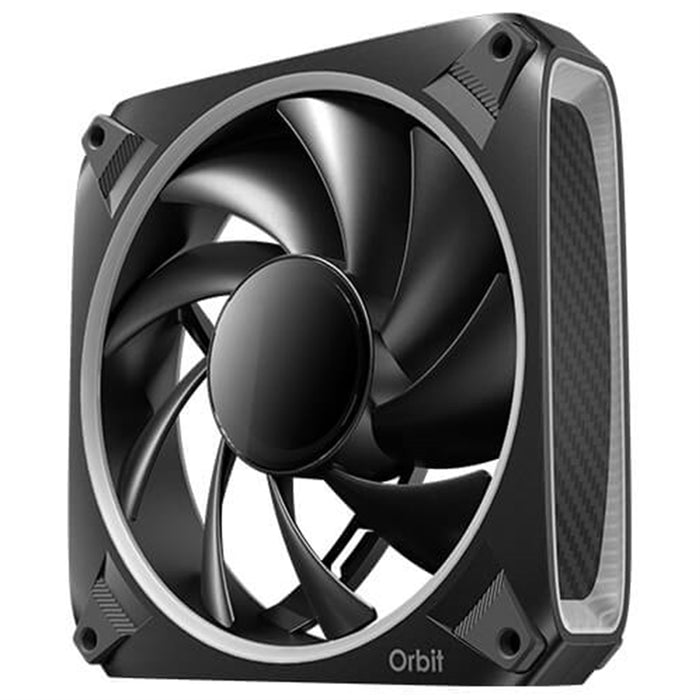 Antec Orbit 120 ARGB 120 mm PWM Fan Triple Pack (MPN: 0-761345-40059-6) - 120 mm x 28 mm, Fluid Dynamic Bearing, 200–2000 RPM, 66.72 CFM, aRGB Lighting, Anti-Vibration Pads-Fans-Gigante Computers