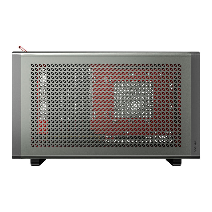 Antec Performance 1M Aventurine Mini-ITX Gaming Case with Aluminum Finish, PCIe 4.0 Riser Cable, USB 3.2 Gen2 Type-C, Tool-Free Side Panels, Solid Side Panel, SFX-L & SFX PSU Support-Cases-Gigante Computers