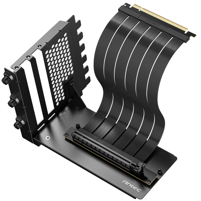 Antec RTX50 PCIe 5.0 Riser Cable with 90° Bracket Mount, Black, Designed To Allow Vertical Mounting Of A Graphics Card-Cables-Gigante Computers