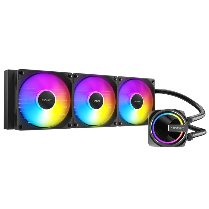 Antec Skeleton 360ARGB Liquid CPU Cooler, Universal Socket, Black, 360mm Radiator, PWM up tp 2000 RPMCooling Fans, Addressable RGB LED Lighting-Fans-Gigante Computers
