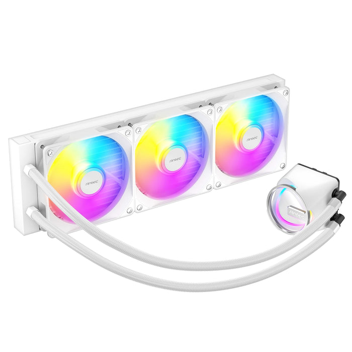 Antec Skeleton 360ARGB Liquid CPU Cooler, Universal Socket, White, 360mm Radiator, PWM up tp 2000 RPMCooling Fans, Addressable RGB LED Lighting-Fans-Gigante Computers