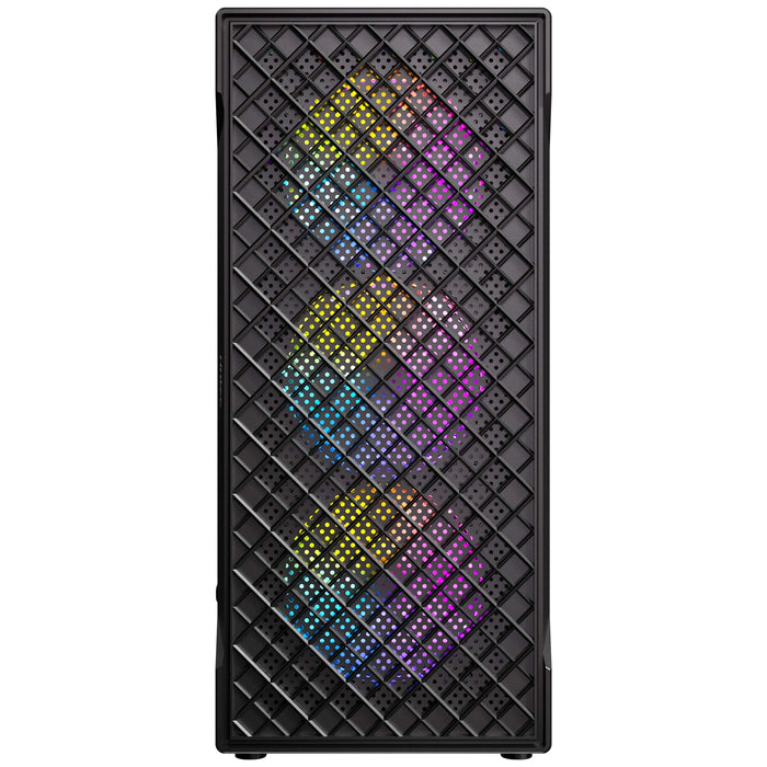 Antec VX320 ARGB Mid-Tower Gaming PC Case - Pre-Installed 4 x 120mm ARGB Fans, Tempered Glass Side Panel, High-Airflow Mesh Front - ATX/Micro-ATX/ITX-Cases-Gigante Computers