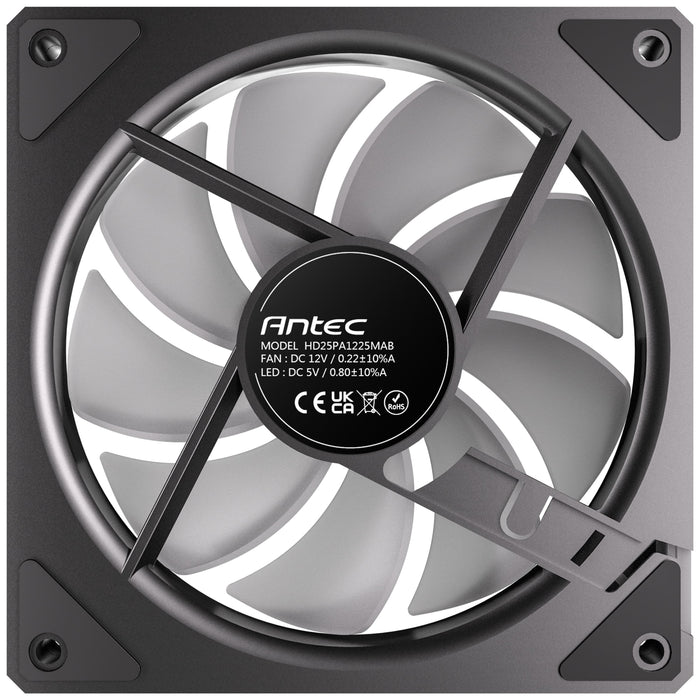 Antec Vision 120mm ARGB - 3 PK, Black, Up to 1800RPM, 44.5CFM Airflow, 29dB Max, 4-pin ARGB 3-pin-Fans-Gigante Computers
