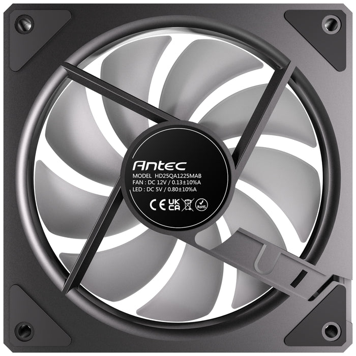 Antec Vision 120mm Reverse ARGB - 3 PK, Black, Up to 1500RPM, 37.2CFM Airflow, 27.5dB Max, 4-pin ARGB 3-pin-Fans-Gigante Computers