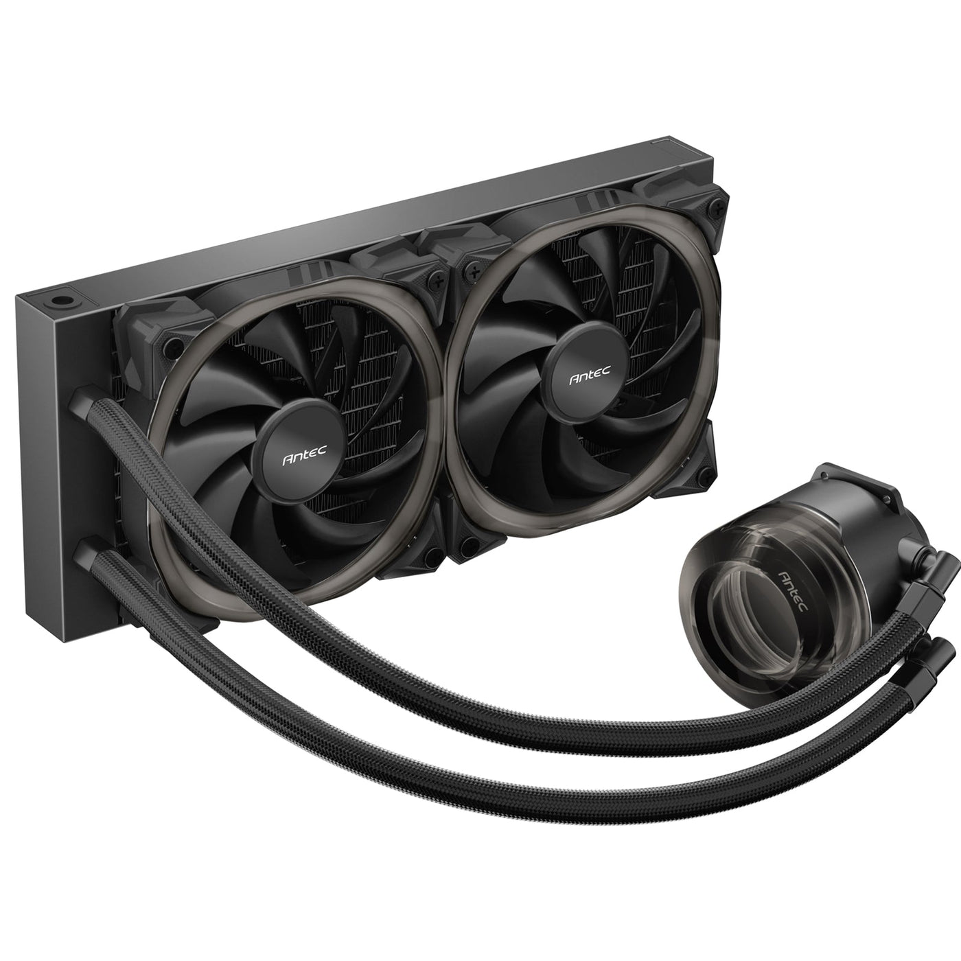 Antec Vortex 240 Liquid CPU Cooler, 240mm Radiator, ARGB PWM Fans, Sus ...