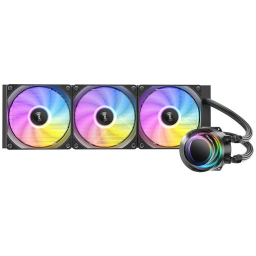 Antec Vortex Lum 360 ARGB CPU Liquid Cooler - Intel & AMD Compatible, 3 x 120mm ARGB Fans, Suspended Spiral Pump Head, Enhanced Cooling Performance-Fans-Gigante Computers