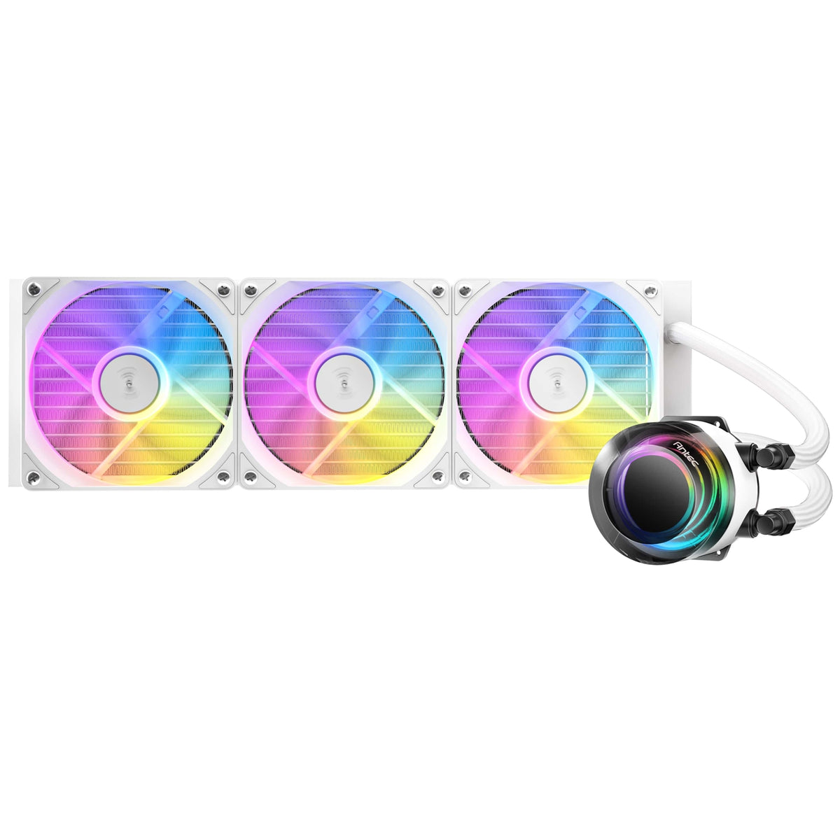 Antec Vortex Lum 360 ARGB White AIO Liquid CPU Cooler – 3 PWM 120mm AR ...