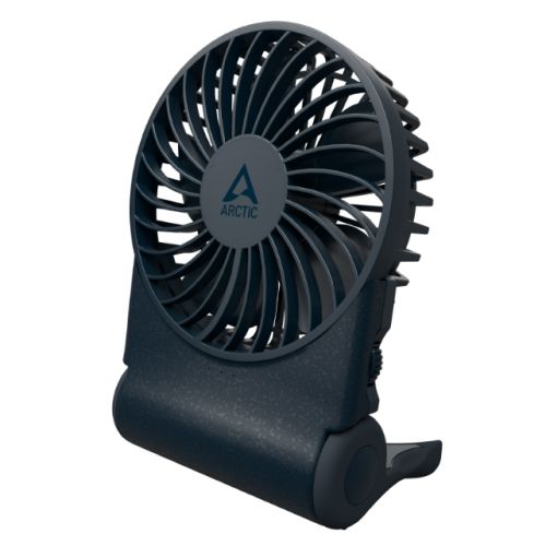 Arctic Summair 2Go Powerful Handheld Fan, Up to 77 Hours of Battery, Ergonomic Handle with Fold-Out Stand, Deep Blue-Desk/Handheld Fans-Gigante Computers
