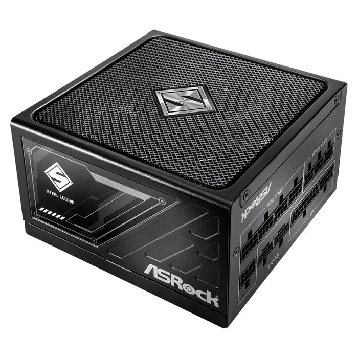 Asrock 1200W Steel Legend SL-1200G PSU, Fully Modular, 80+ Gold, Cybenetics Platinum & Lambda A, ATX 3.1, PCIe 5.1-Power Supplies-Gigante Computers