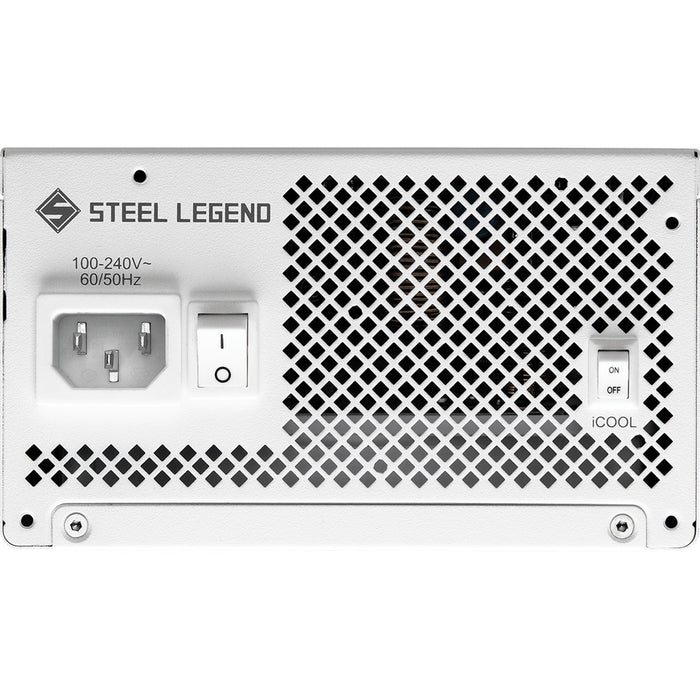 Asrock 1200W Steel Legend SL-1200G PSU, Fully Modular, 80+ Gold, Cybenetics Platinum & Lambda A, ATX 3.1, PCIe 5.1, White-Power Supplies-Gigante Computers