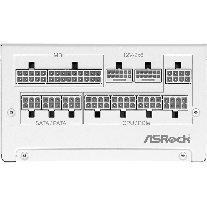 Asrock 1200W Steel Legend SL-1200G PSU, Fully Modular, 80+ Gold, Cybenetics Platinum & Lambda A, ATX 3.1, PCIe 5.1, White-Power Supplies-Gigante Computers