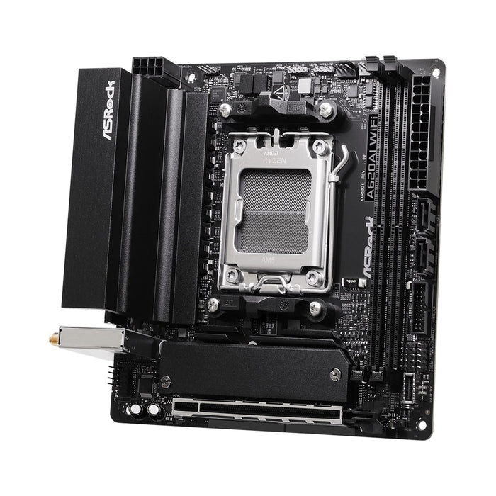 Asrock A620AI WIFI, AMD A620A, AM5, Mini ITX, 2 DDR5, HDMI, Wi-Fi 6E, 2.5G & GB LAN, 2x M.2-Motherboards-Gigante Computers
