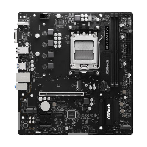 Asrock A620AM-HVS, AMD A620A, AM5, Micro ATX, 2 DDR5, VGA, HDMI, GB LAN, 2x M.2-Motherboards-Gigante Computers