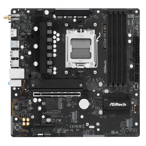 Asrock A620AM PRO-A WIFI, AMD A620A, AM5, Micro ATX, 4 DDR5, HDMI, Wi-Fi 6E, 2.5G LAN, 3x M.2-Motherboards-Gigante Computers