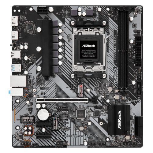 Asrock B650M-H/M.2+, AMD B650, AM5, Micro ATX, 2 DDR5, HDMI, DP, GB LAN, PCIe4, 2x M.2-Motherboards-Gigante Computers