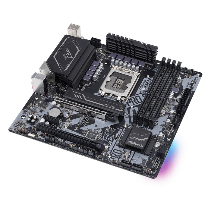 Asrock B660M PRO RS, Intel B660, 1700, Micro ATX, 4 DDR4, HDMI, DP, PCIe4, RGB, 2x M.2-Motherboards-Gigante Computers