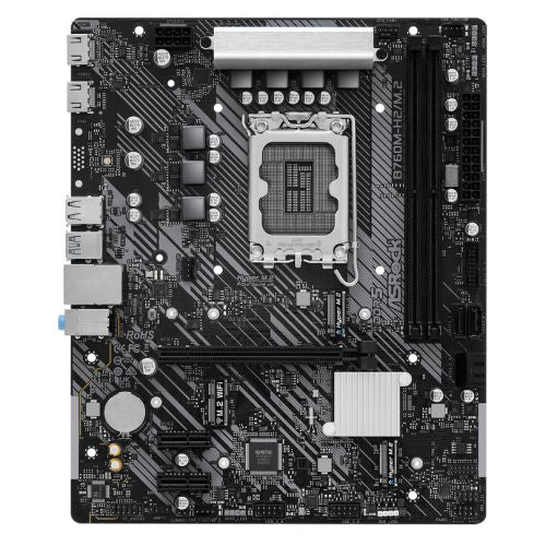 Asrock B760M-H2/M.2, Intel B760, 1700, Micro ATX, 2 DDR5, 2 HDMI, 2.5G LAN, PCIe4, 2x M.2-Motherboards-Gigante Computers
