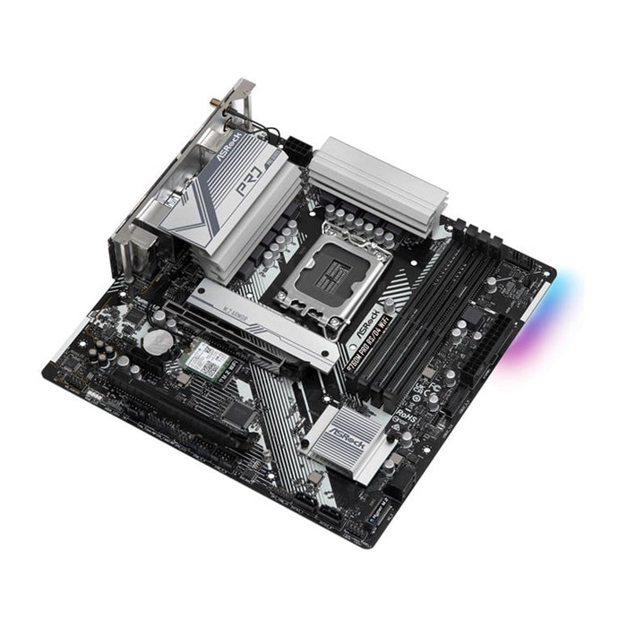 Asrock B760M PRO RS/D4 WIFI, Intel B760, 1700, Micro ATX, 4 DDR4, HDMI, DP, Wi-Fi 6E, 2.5G LAN, PCIe4, 2x M.2, RGB-Motherboards-Gigante Computers