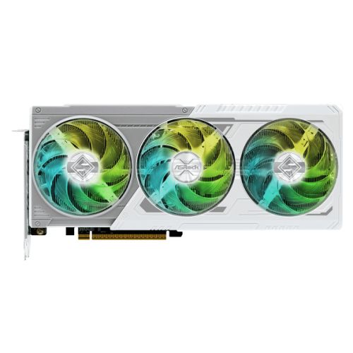 Asrock RX9060 XT Steel Legend 16GB OC, PCIe5, 16GB DDR6, HDMI, 2 DP, 3320MHz Clock, RGB Lighting, Overclocked, White-Graphics Cards-Gigante Computers