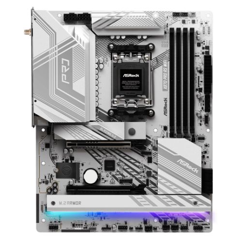 Asrock X870 PRO RS WIFI, AMD X870, AM5, ATX, 4 DDR5, HDMI, 2 USB4, Wi-Fi 7, 2.5G LAN, RGB, 3x M.2-Motherboards-Gigante Computers