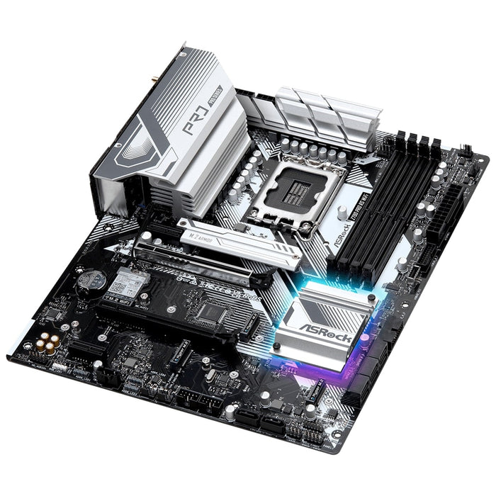 Asrock Z790 PRO RS WIFI, Intel Z790, 1700, ATX, 4 DDR5, HDMI, DP, eDP, Wi-Fi 6E, 2.5G LAN, PCIe5, RGB, 4x M.2-Motherboards-Gigante Computers