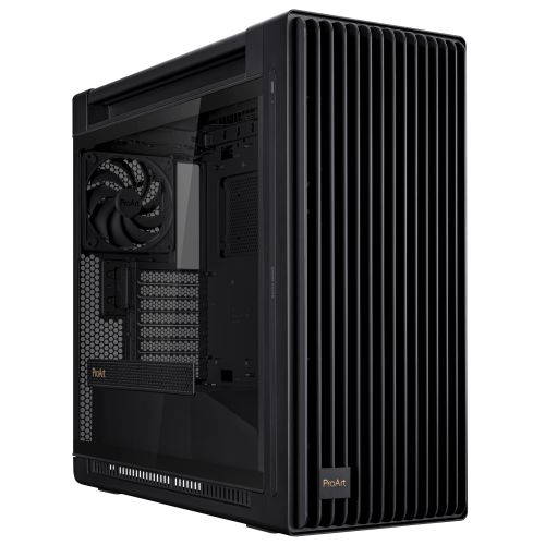 Asus ProArt PA602 Gaming Case w/ Glass Side, E-ATX, Front Grill, 2x 20cm Fans, IR Dust Indicator, USB-C 20Gps, Black-Cases-Gigante Computers