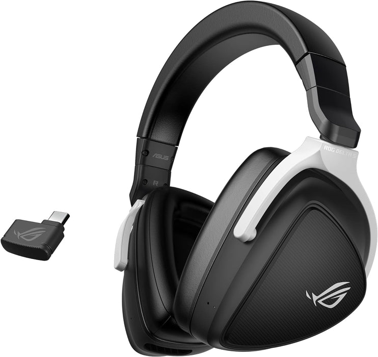 Asus ROG DELTA S Wireless Gaming Headset, Hi-Res, 2.4 GHz/Bluetooth, AI Beamforming Mics w/ AI Noise Cancellation, PS5 Compatible-Headsets-Gigante Computers