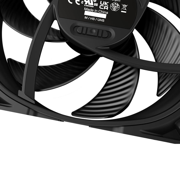 Be Quiet! (BL099) Silent Wings Pro 4 14cm PWM Case Fan, Black, Up to 2400 RPM, 3x Speed Switch, Fluid Dynamic Bearing-Cooling-Gigante Computers