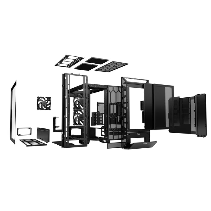 Be Quiet! Dark Base Pro 901 Gaming Case w/ Glass Window, E-ATX, ARGB 
 Strip, 3 Fans, Changeable Top & Front, QI Charger, Touch-Sensitive I/O, Black-Cases-Gigante Computers