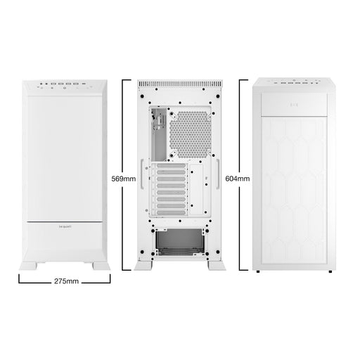 Be Quiet! Dark Base Pro 901 Gaming Case w/ Glass Window, E-ATX, ARGB 
 Strip, 3 Fans, Changeable Top & Front, QI Charger, Touch-Sensitive I/O, White-Cases-Gigante Computers