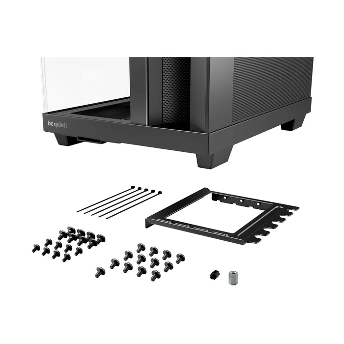 Be Quiet! Light Base 500 Gaming Case w/ Glass Front & Side, ATX, 4x Pure Wings 3 Fans, USB-C 10Gbps, Asus BTF Compatible, Black-Cases-Gigante Computers