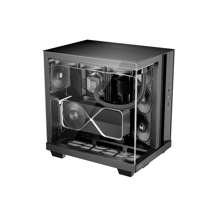 Be Quiet! Light Base 500 Gaming Case w/ Glass Front & Side, ATX, 4x Pure Wings 3 Fans, USB-C 10Gbps, Asus BTF Compatible, Black-Cases-Gigante Computers